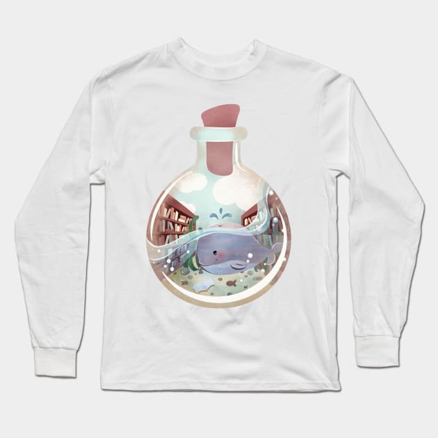 UNDERWATER LIBRARY Long Sleeve T-Shirt by Catarinabookdesigns